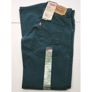 Boys Levis 513 Ponderosa Green Corduroy Pants Slim Straight 12 26x26 NWT